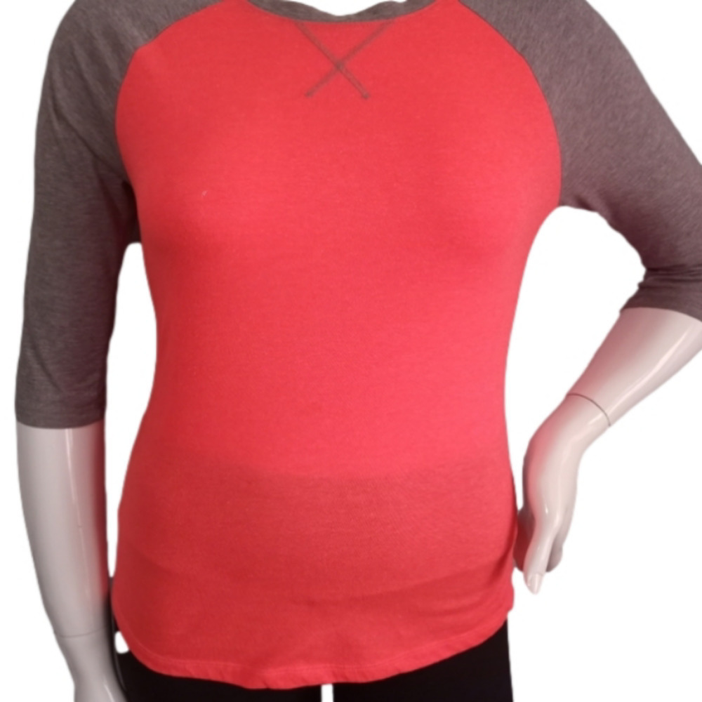 Athletic works 3/4 sleeve baseball style shirt